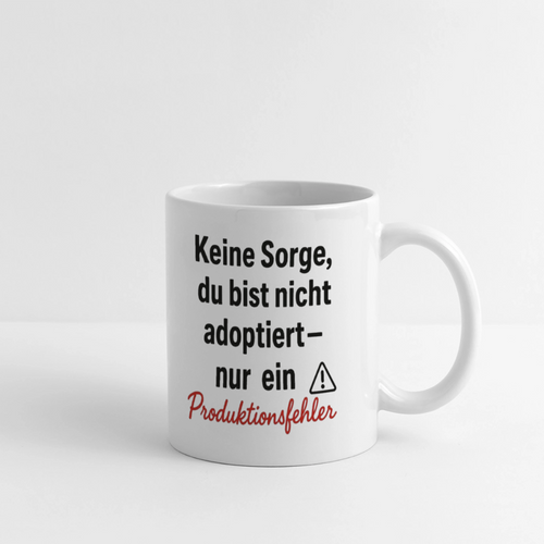 Keramiktasse - Familien-Bug - Weiß