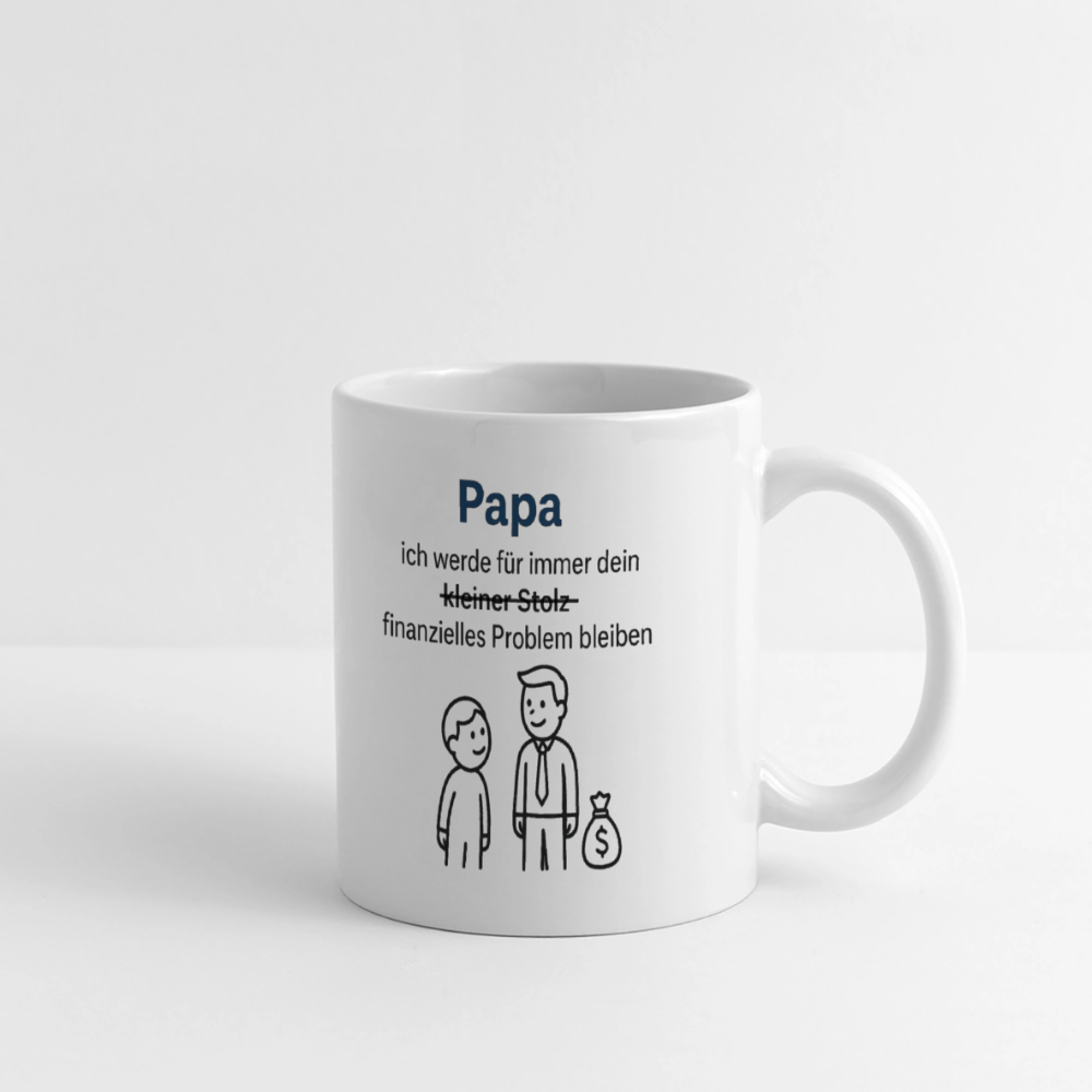 Keramiktasse - Papa-Investition fürs Leben - Weiß