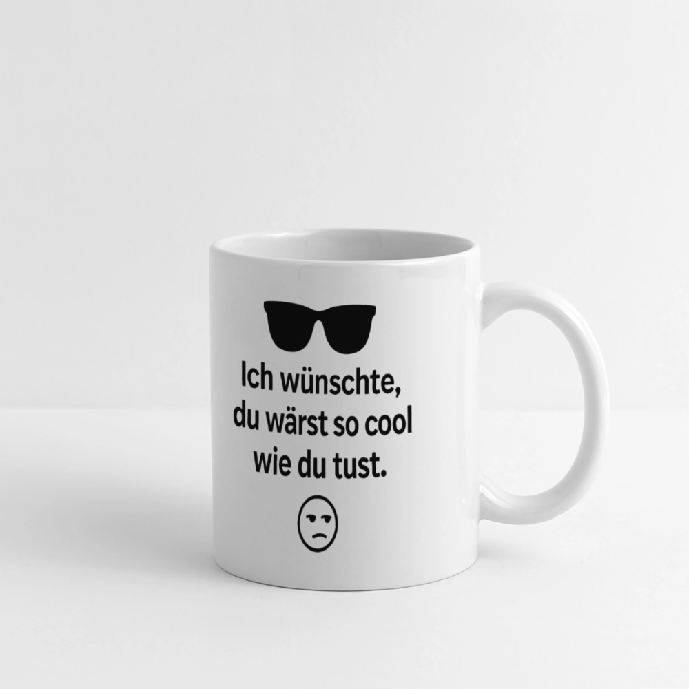 Keramiktasse - Uncool - Weiß