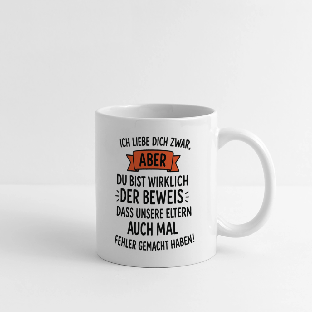 Keramiktasse - Geschwister-Fail - Weiß