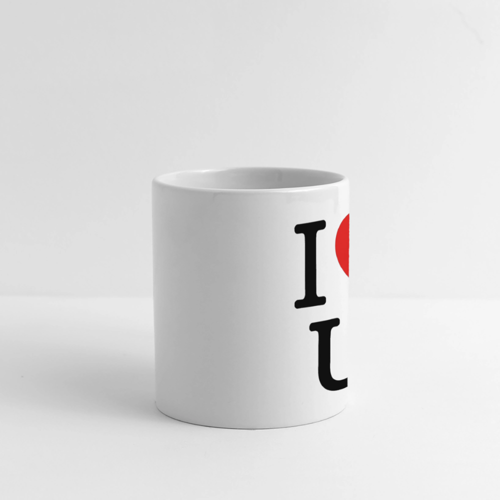 Keramiktasse - I Love You - Weiß