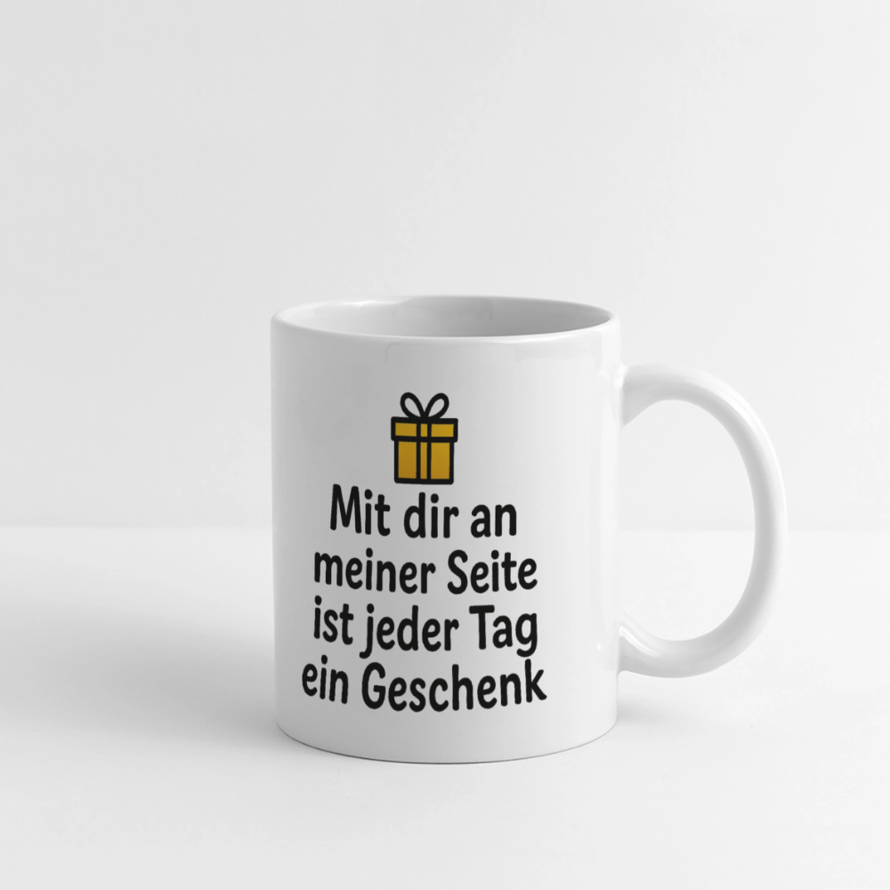Keramiktasse - Du bist ein Geschenk - Weiß