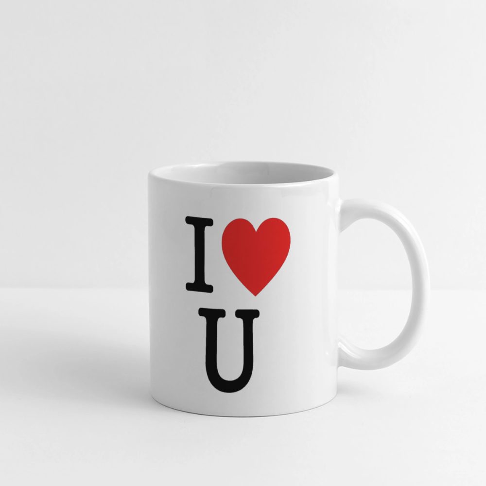 Keramiktasse - I Love You - Weiß